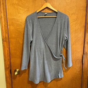 OLD NAVY Heathered Blue Wrap Tunic